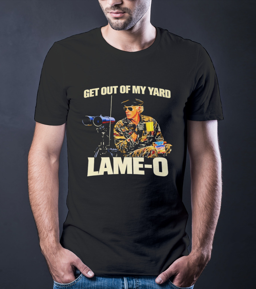 Get Out Of My Yard Lame O Funny Snacking Recliner Vibes T-Shirt