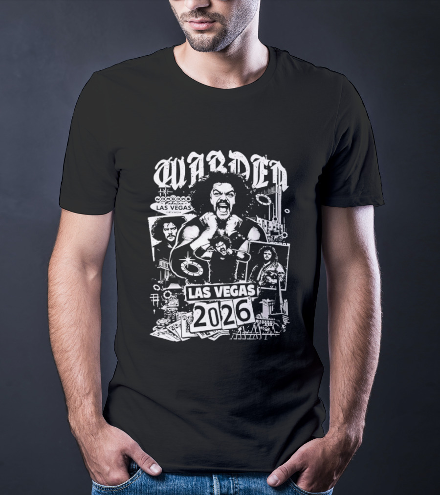 Wardenmania 2026 Las Vegas Event Style With Icons And Portraits T-Shirt