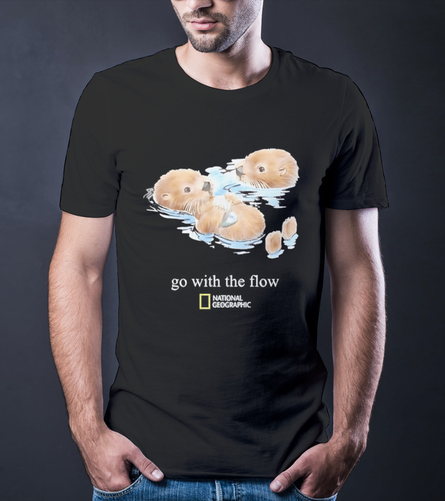 Go With The Flow Otters National Geographic T-Shirt