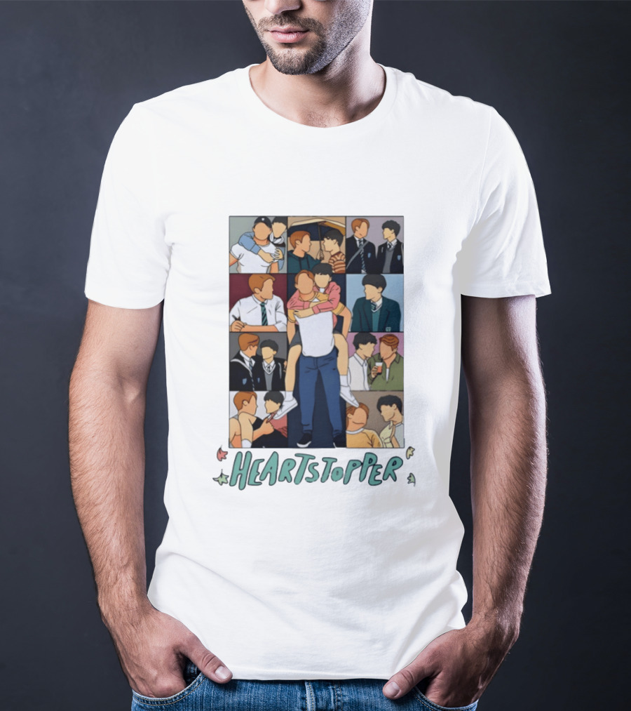 Heartstopper Nick And Charlie Comic Art Eras Tour T-Shirt