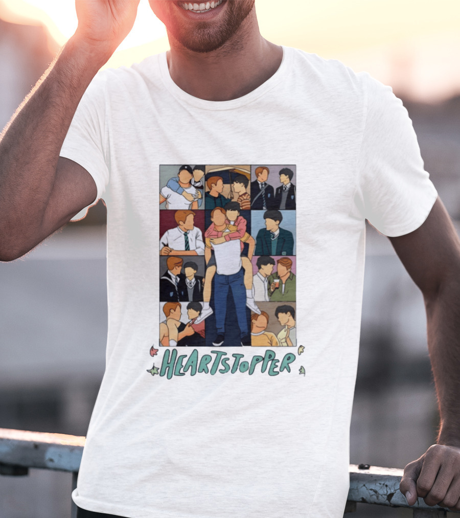 Heartstopper Nick And Charlie Comic Art Eras Tour T-Shirt