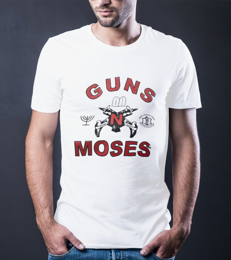 Guns N Moses Menorah Ten Commandments Guns N Roses Band T-Shirt