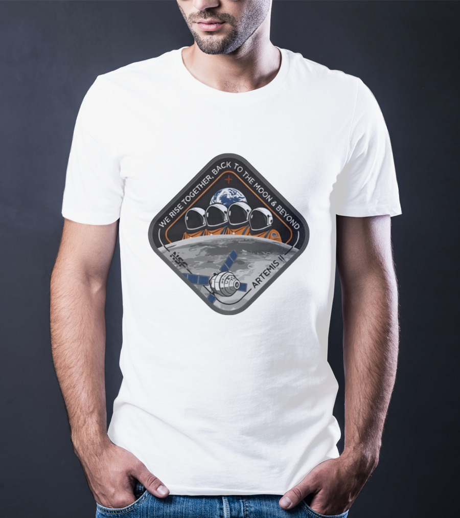 Reid Wiseman Victor Glover Christina Koch NASA Jeremy Hansen Artemis II We Rise Together Back To The Moon And Beyond T-Shirt