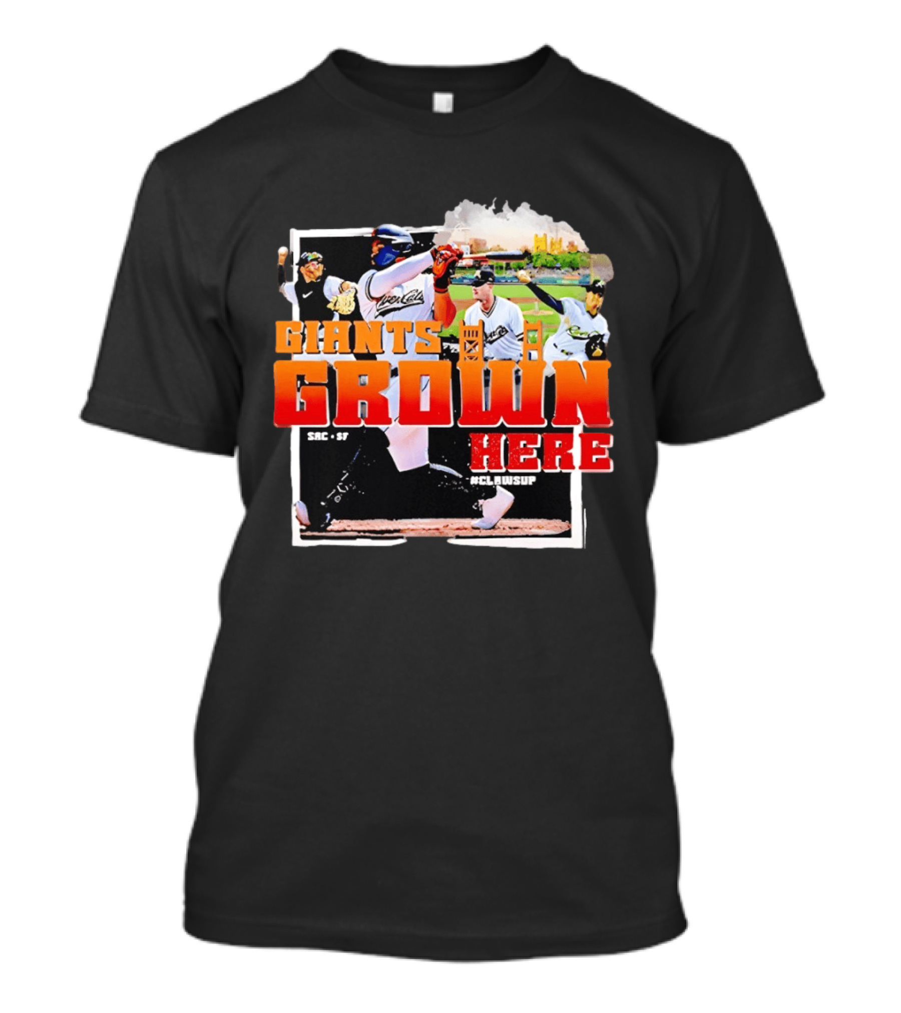 Sacramento River Cats 2025 Giants Grown Here ClawsUp T-Shirt