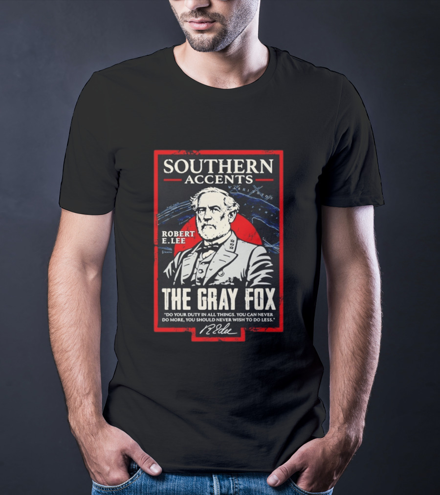 Southern Accents Robert E Lee The Gray Fox Historical T-Shirt