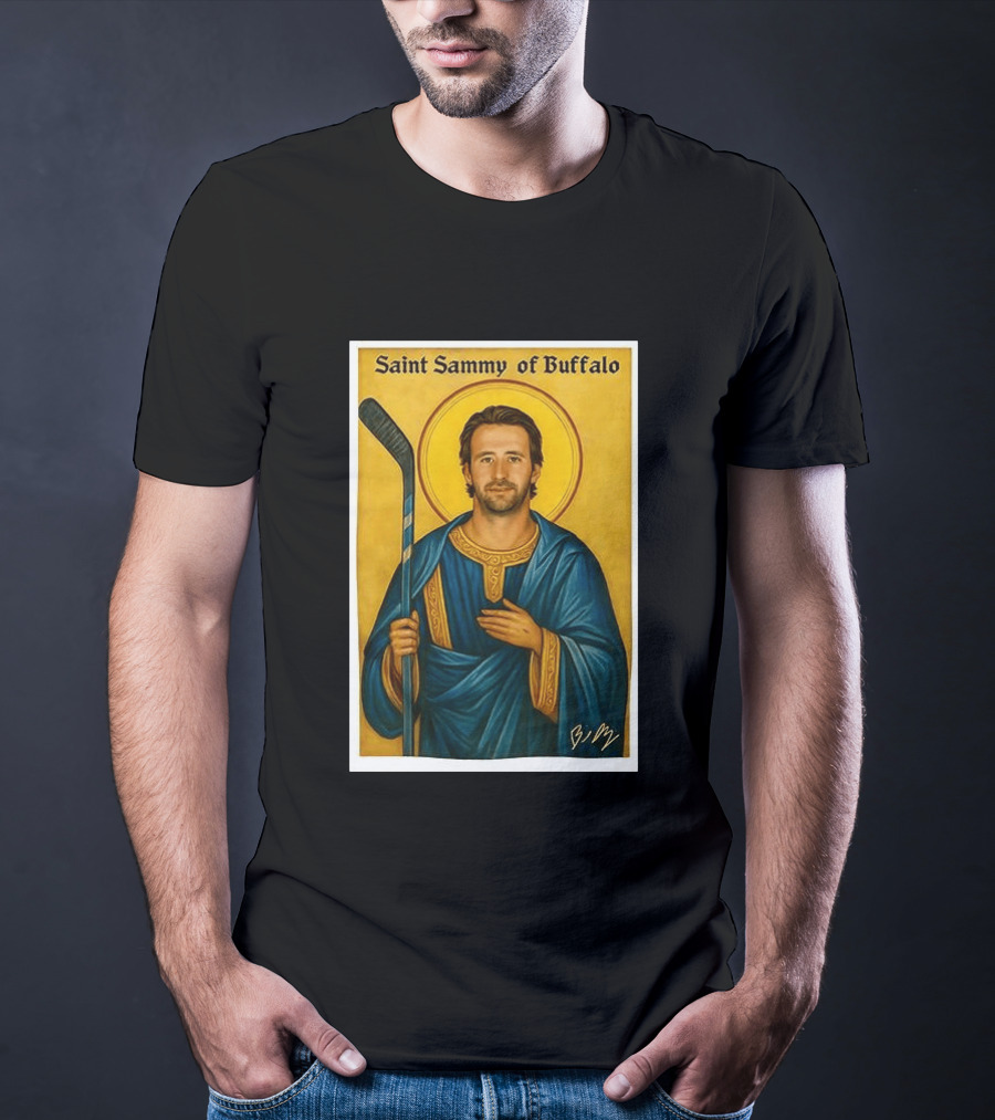 Saint Sammy Of Buffalo Hockey Player Icon NHL Buffalo Sabres T-Shirt