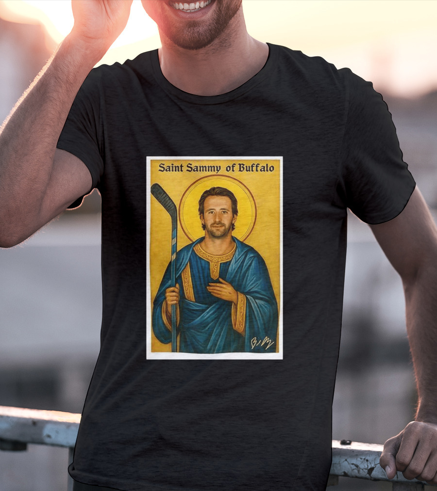 Saint Sammy Of Buffalo Hockey Player Icon NHL Buffalo Sabres T-Shirt