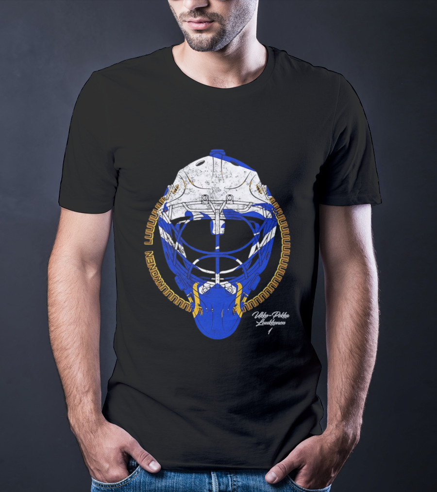 Buffalo Sabres Ukko Pekka Luukkonen Hockey Helmet NHL 2026 T-Shirt