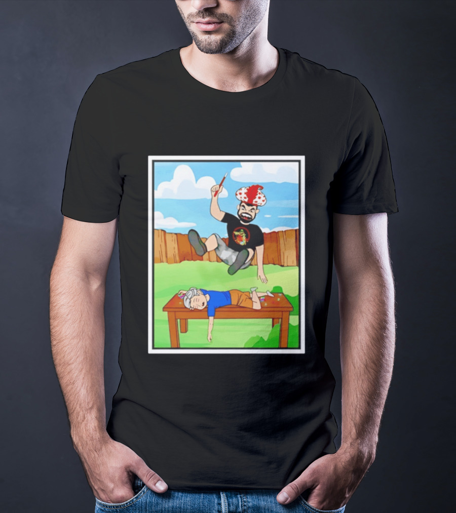 Super Sabu SuperHumman Backyard Wrestling Comic Style Action T-Shirt