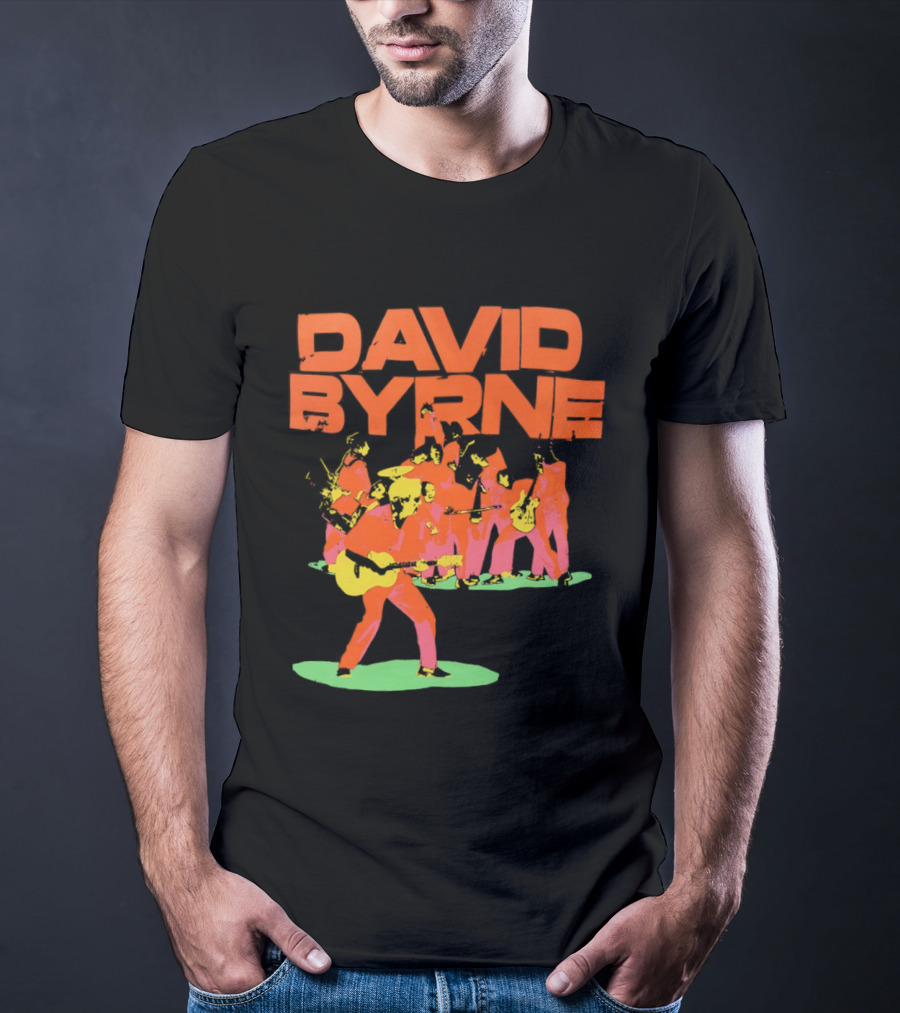 David Byrne Colorful Psychedelic Performance T-Shirt