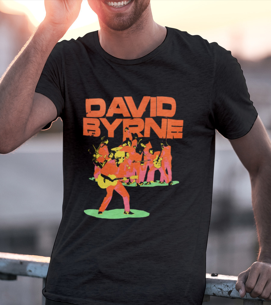 David Byrne Colorful Psychedelic Performance T-Shirt