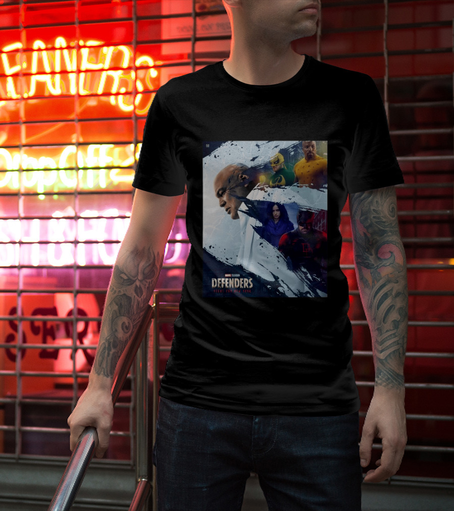 Marvel Television Defenders Fight For New York Heroes Assemble T-Shirt