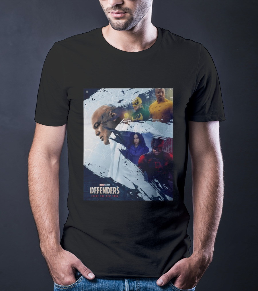 Marvel Television Defenders Fight For New York Heroes Assemble T-Shirt