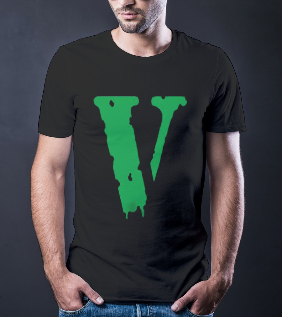 Vlone Friends Dripping Green V T-Shirt