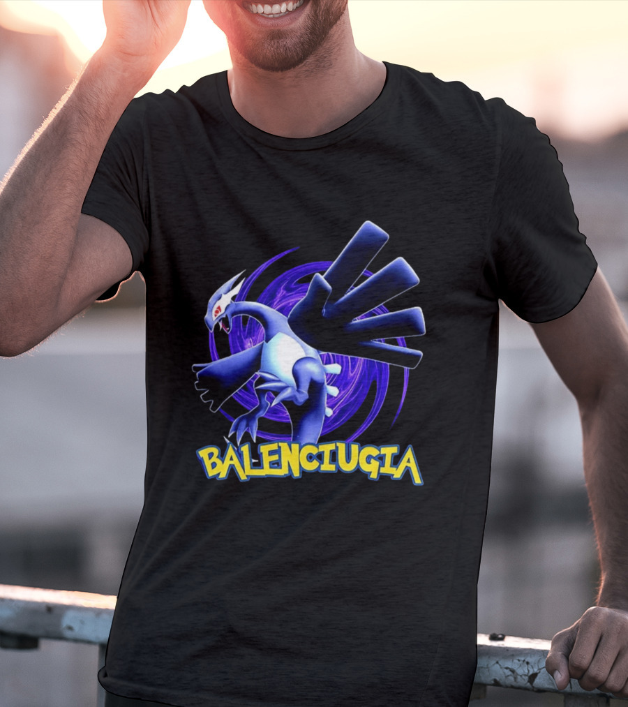 Lugia Balenciugia Fusion With Iconic Air Creature And Fashion Twist T-Shirt