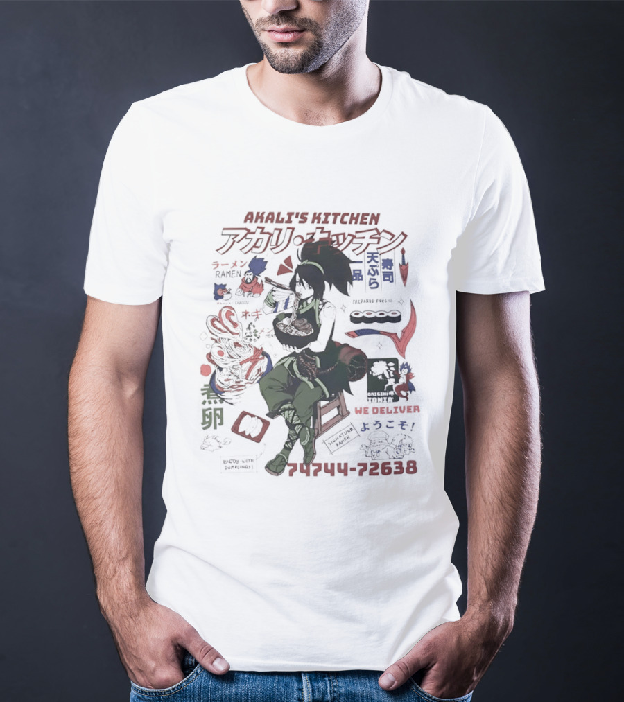 Akali's Kitchen Ramen Delivery Anime Noodle T-Shirt