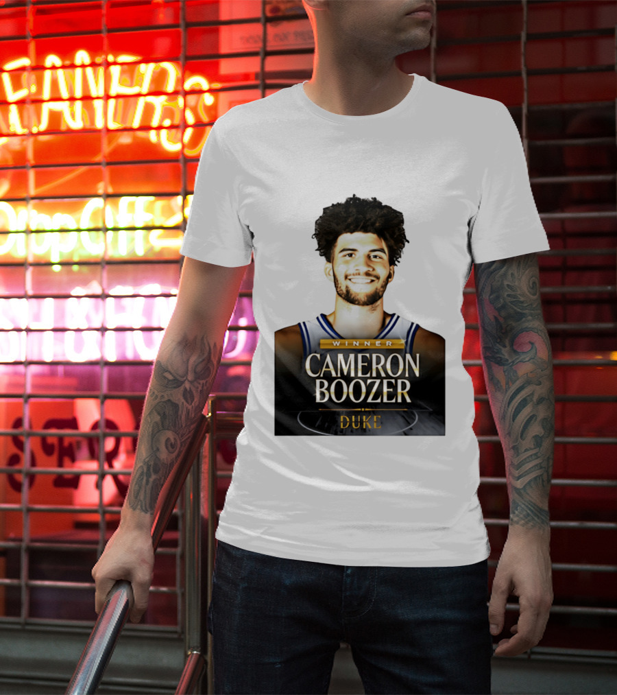 Winner Cameron Boozer Duke Basketball 2026 Naismith Men's College Player Of The Year T-Shirt