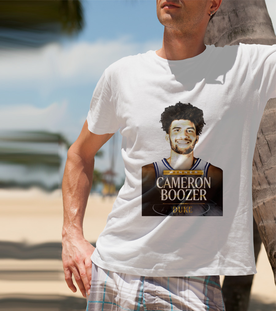 Winner Cameron Boozer Duke Basketball 2026 Naismith Men's College Player Of The Year T-Shirt
