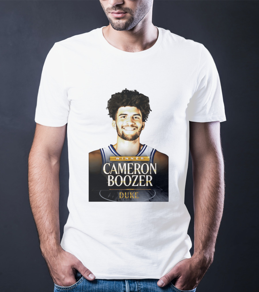 Winner Cameron Boozer Duke Basketball 2026 Naismith Men's College Player Of The Year T-Shirt