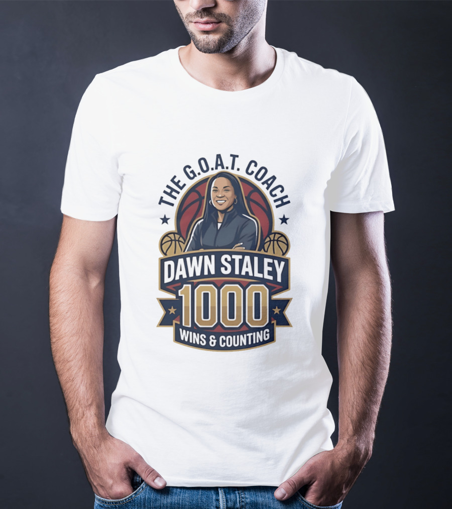 The G.O.A.T. Coach Dawn Staley 1000 Wins & Counting T-Shirt