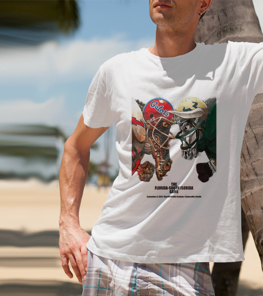 Florida Gators Vs South Florida Bulls Rivalry Helmets Showdown T-Shirt