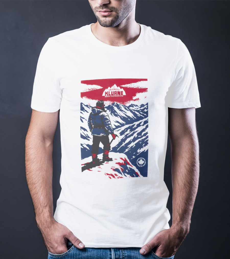 Kluane Mountaineering Adventure By Trickett Featuring Majestic Mountain Landscape T-Shirt