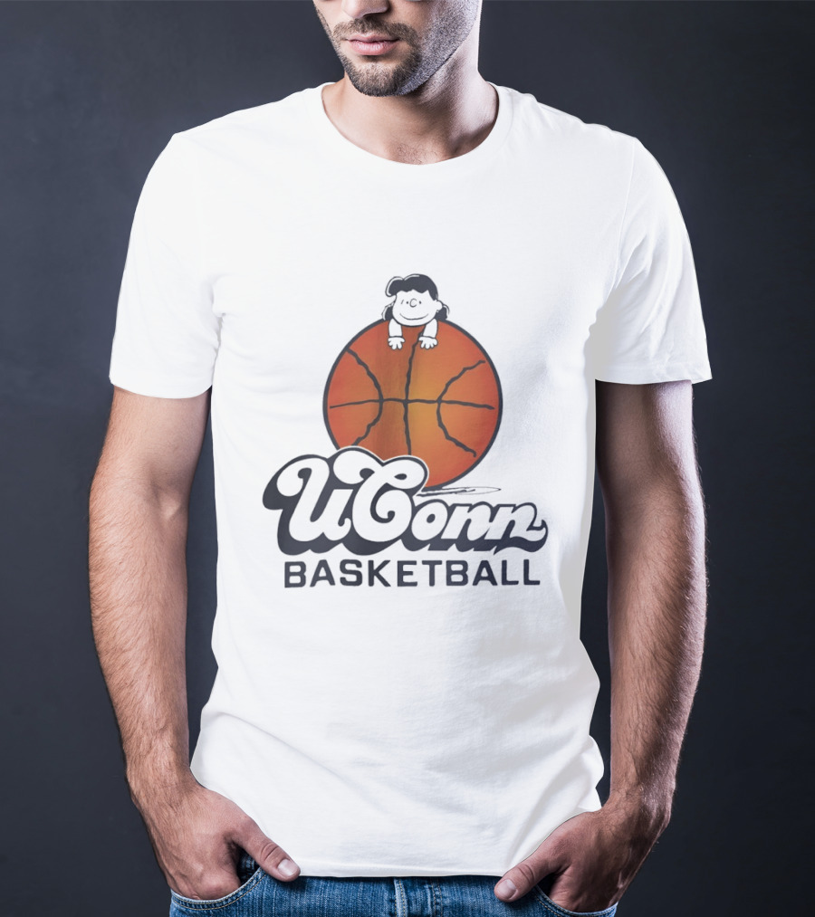 Peanuts X UConn Huskies Lucy Basketball UConn Basketball T-Shirt