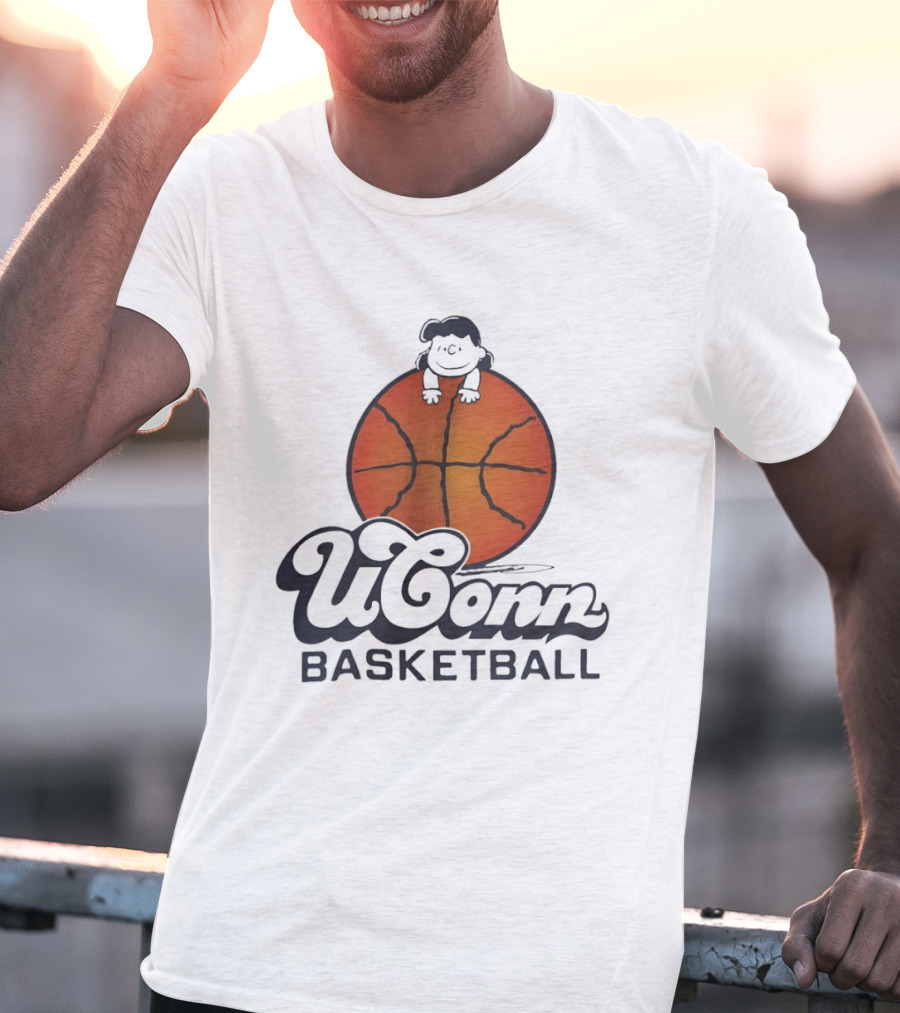 Peanuts X UConn Huskies Lucy Basketball UConn Basketball T-Shirt
