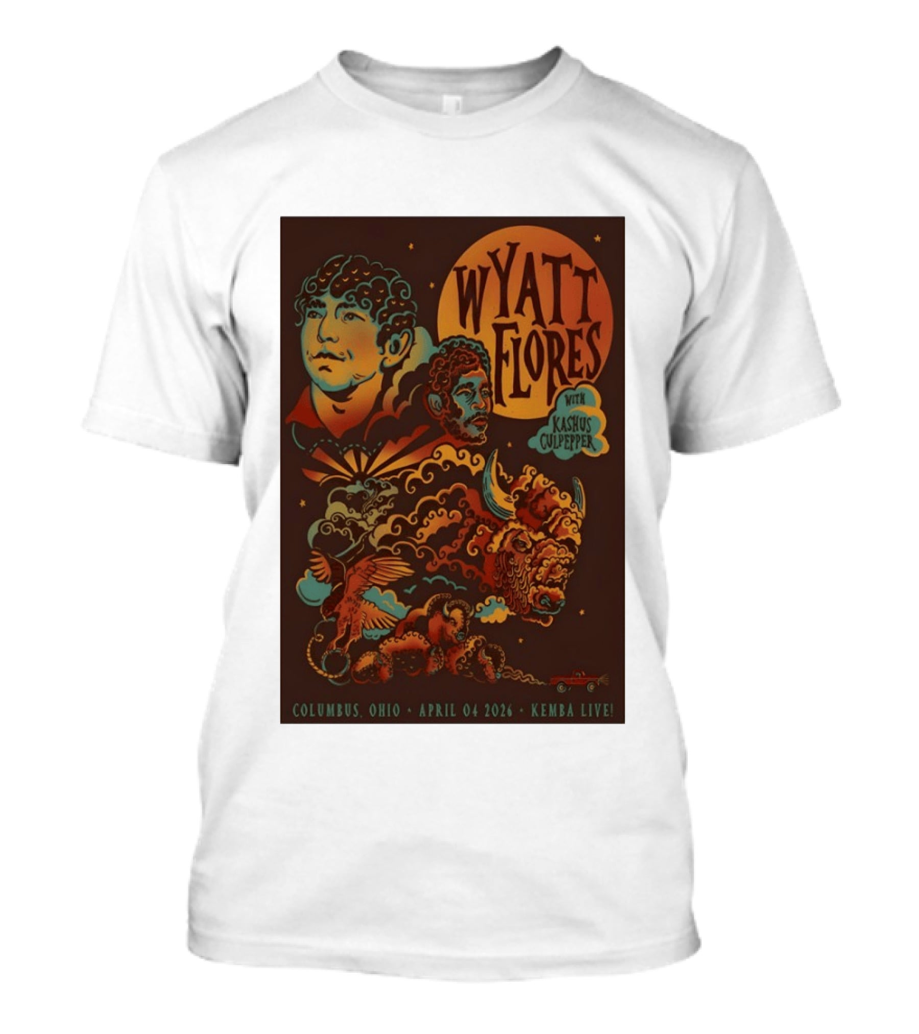 Wyatt Flores With Kashus Culpepper Columbus Ohio April 4 2026 Kemba Live Event T-Shirt