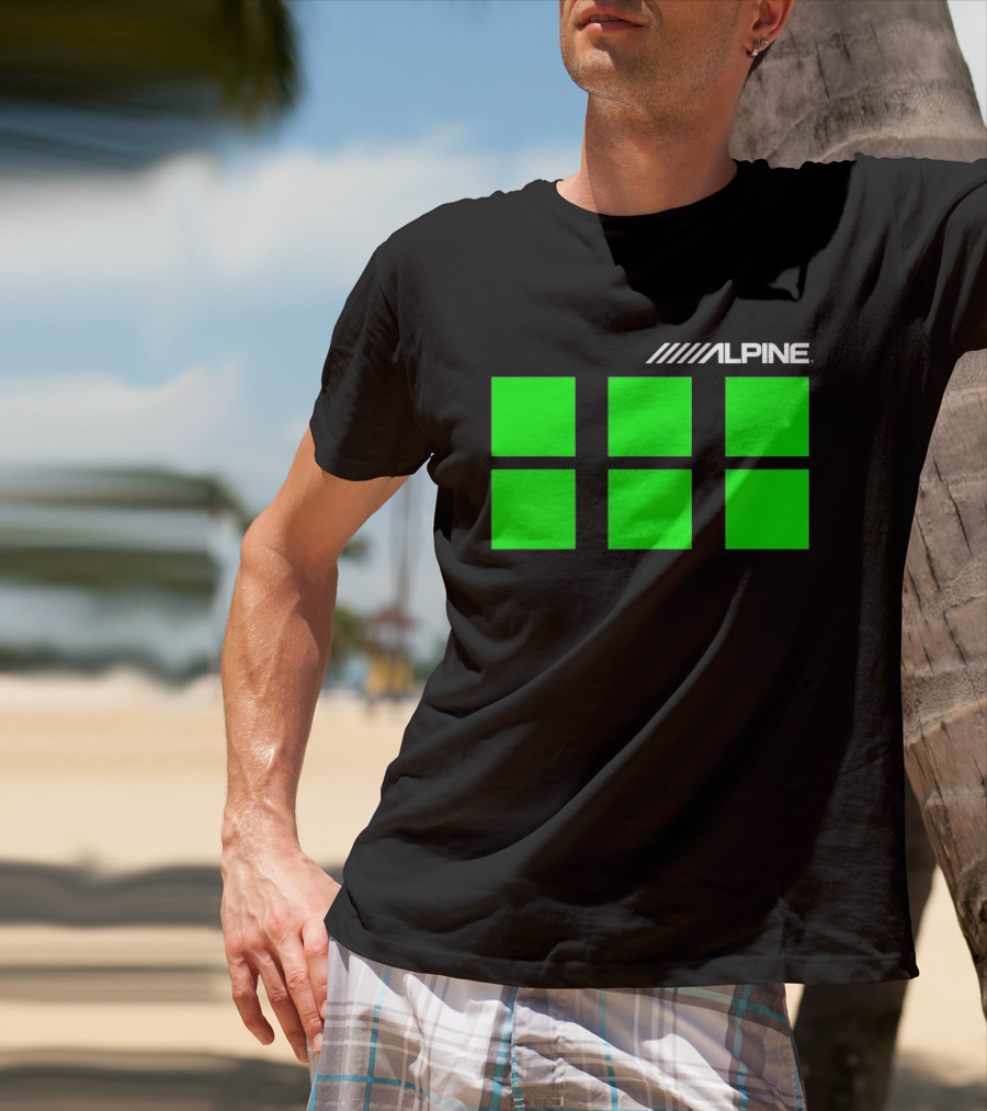 Alpine Audio Green Panel Blocks T-Shirt
