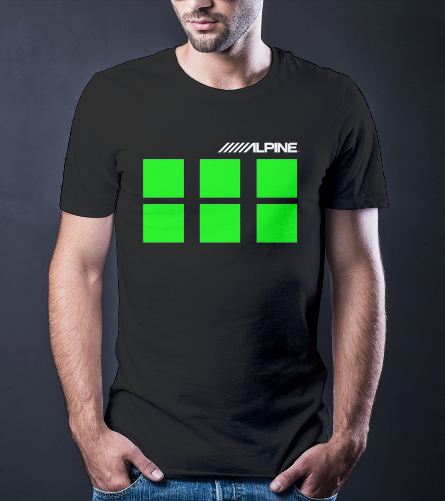Alpine Audio Green Panel Blocks T-Shirt