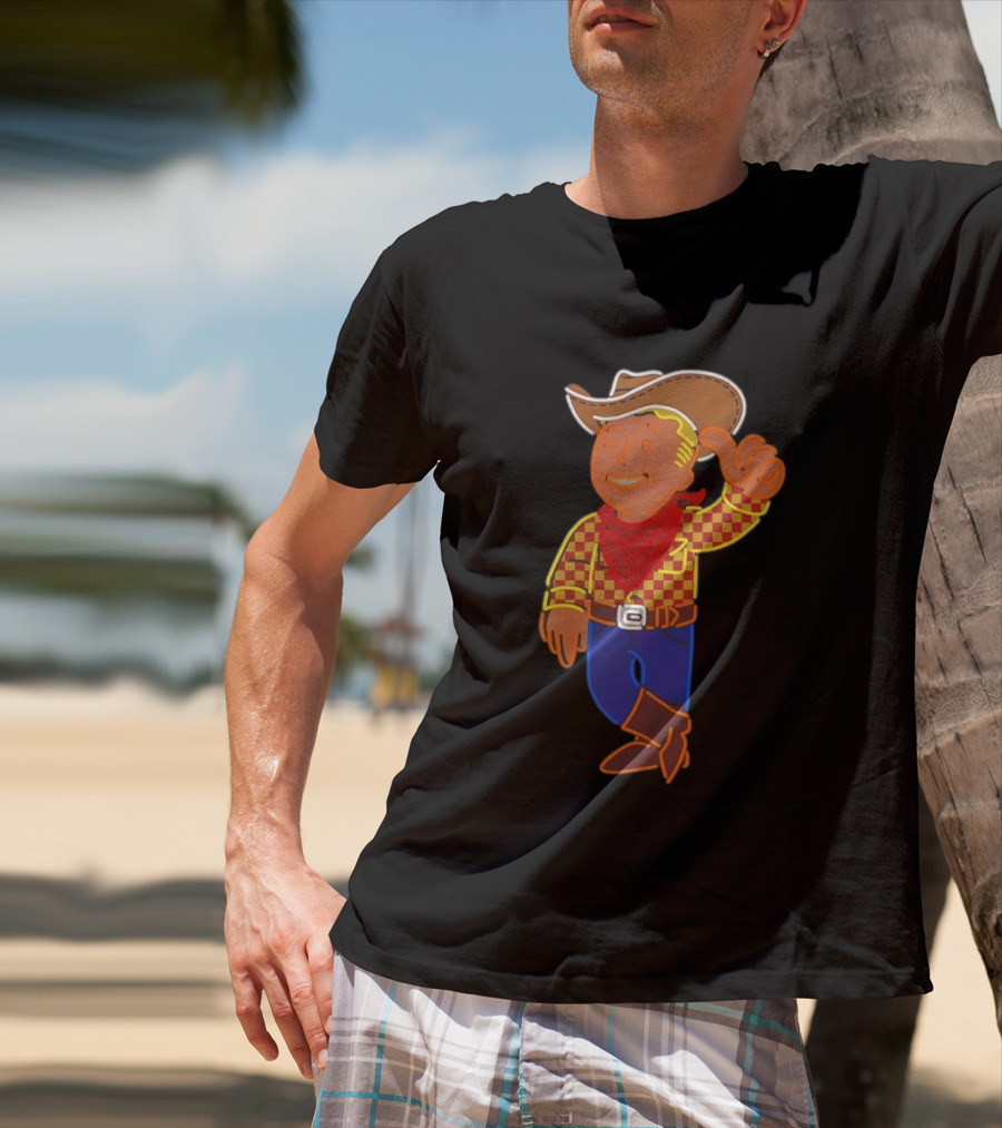 Fallout New Vegas Vault Boy Cowboy Woody T-Shirt