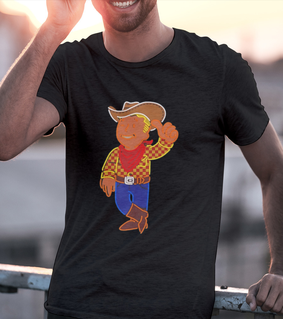 Fallout New Vegas Vault Boy Cowboy Woody T-Shirt