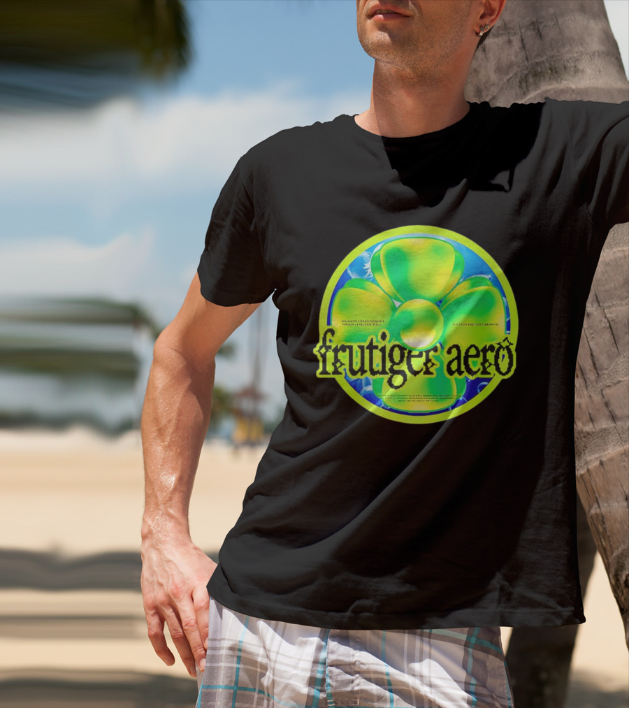 Frutiger Aero Psychedelic Neon Flower T-Shirt