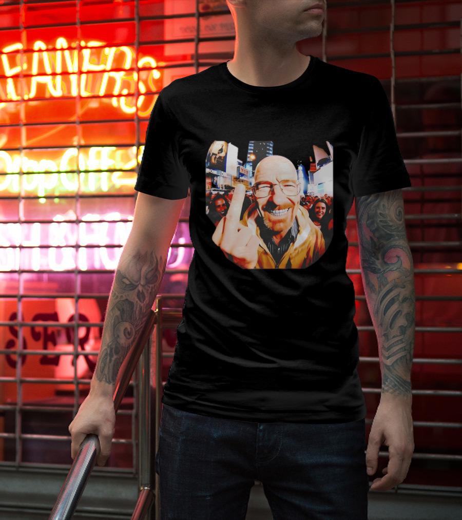 Breaking Bad Walter White Iconic Gesture In Urban Setting T-Shirt