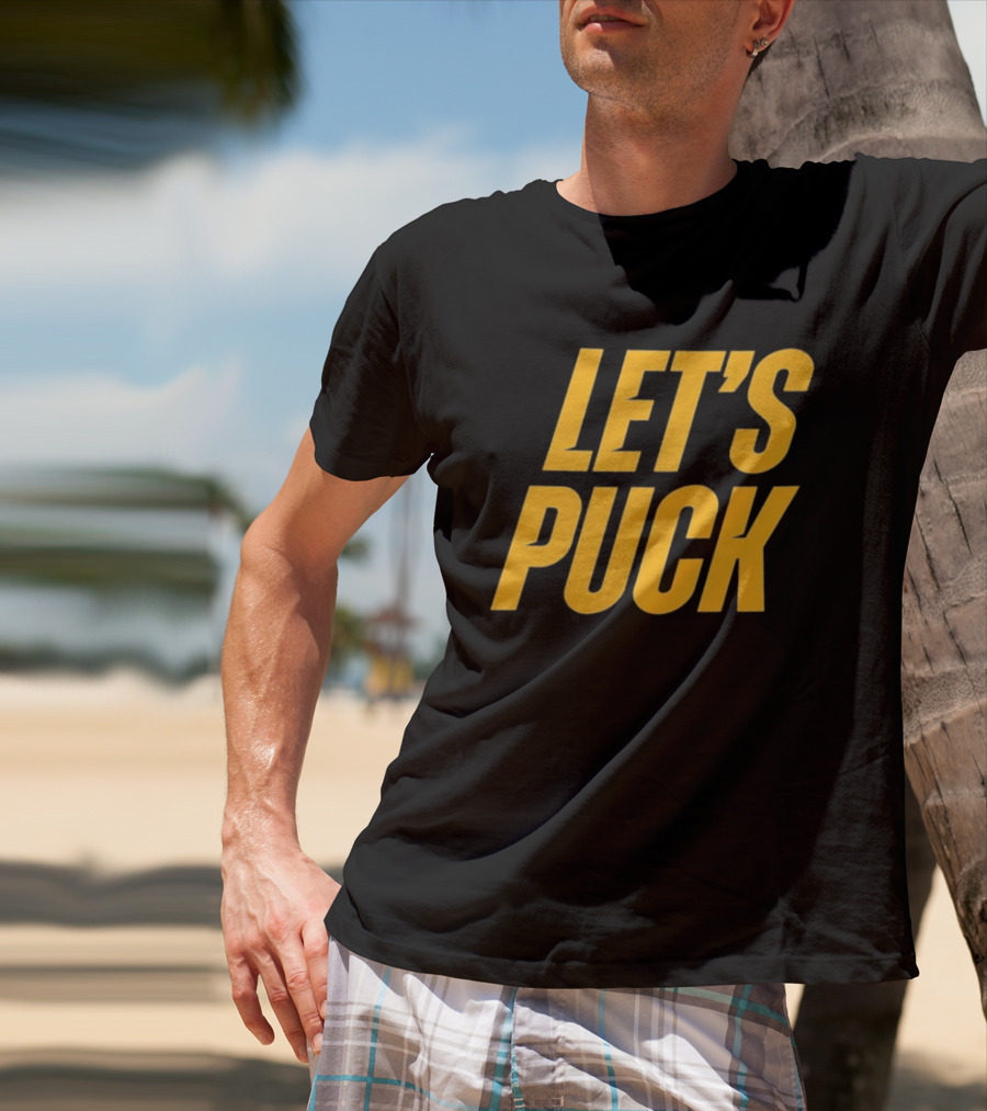 Heated Rivalry Let's Puck Bold Yellow T-Shirt