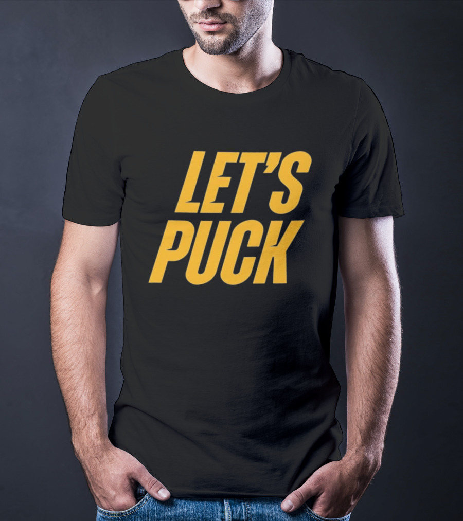 Heated Rivalry Let's Puck Bold Yellow T-Shirt