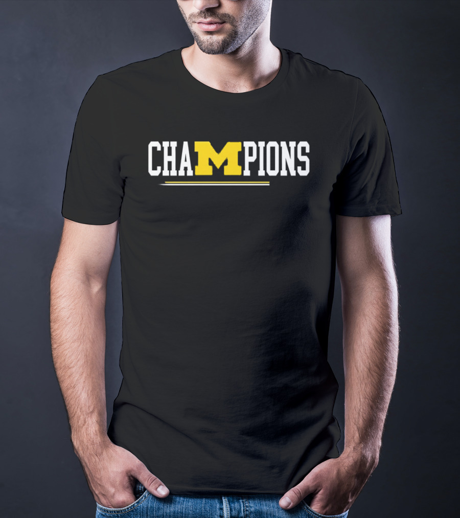 Michigan Wolverines Champions Domination Scores T-Shirt