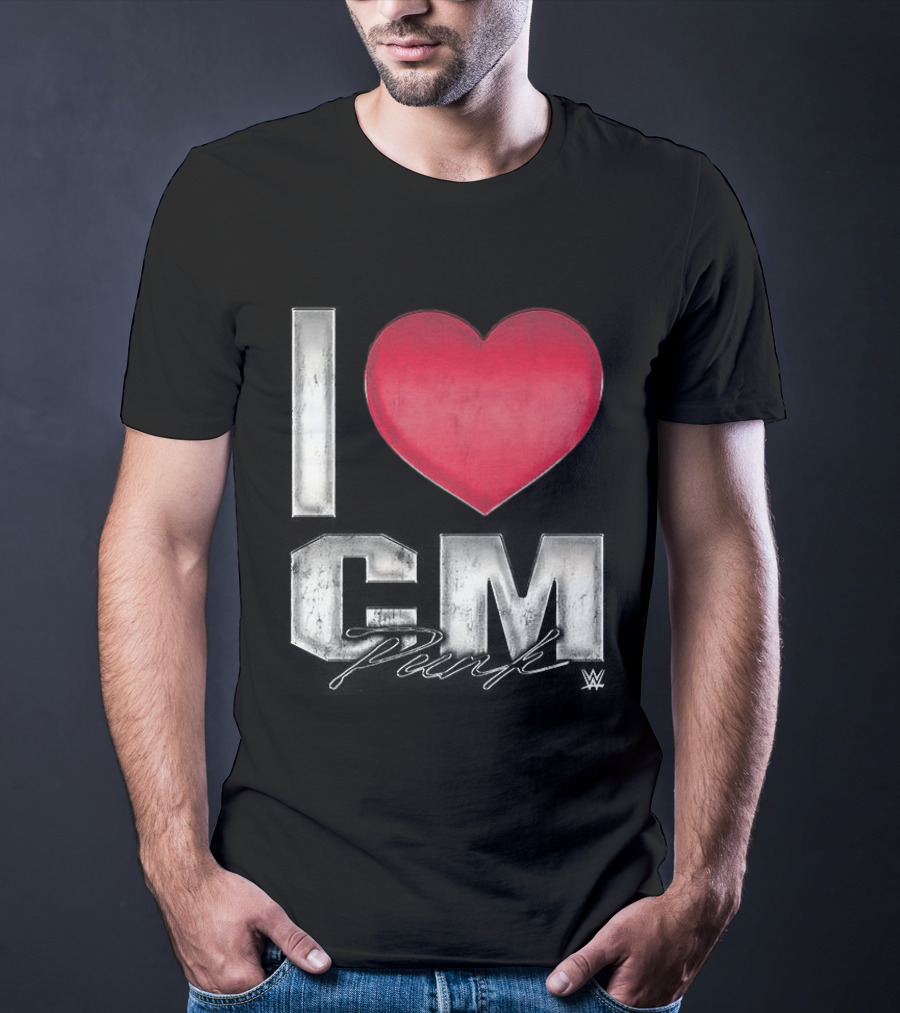 CM Punk I Heart WWE Love T-Shirt