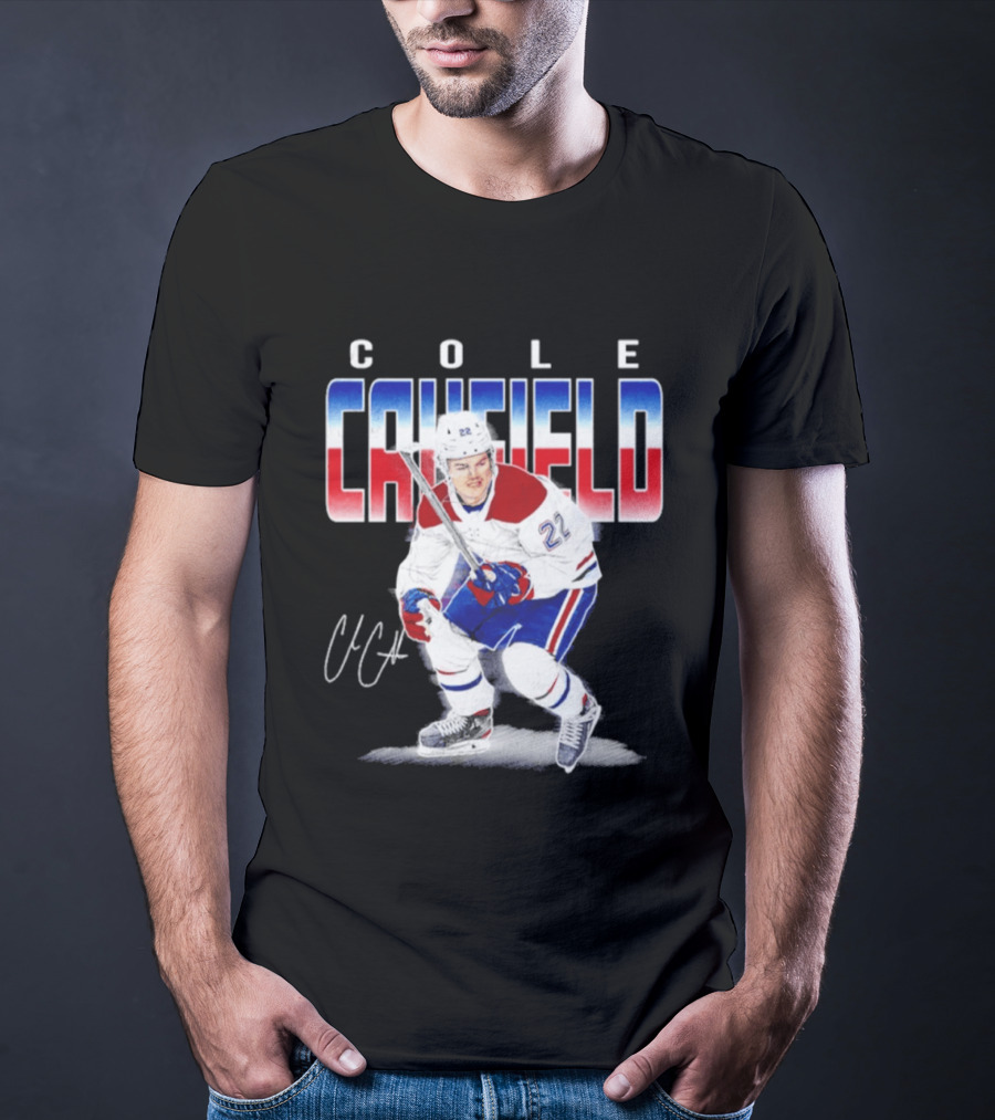 Cole Caufield Montreal Canadiens Number 22 Ice Hockey Player T-Shirt