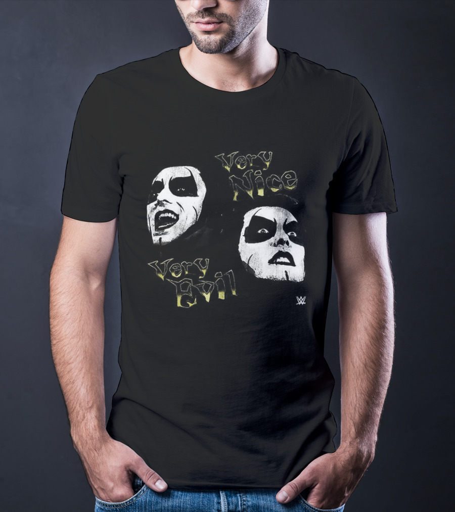 Danhausen WWE Very Nice Very Evil Grunge Face T-Shirt