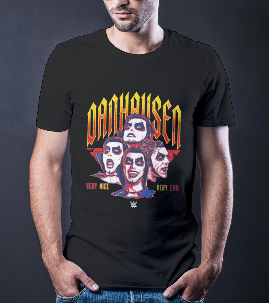 Danhausen WWE Very Nice Very Evil Expressions Faces T-Shirt