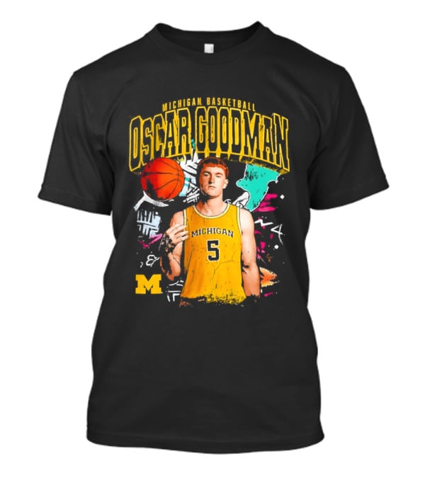 Oscar Goodman 5 Michigan Basketball Wolverines Player 2026 T-Shirt