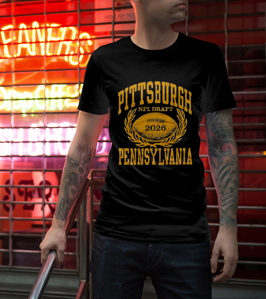 Pittsburgh Pennsylvania NFL Draft 2026 Football T-Shirt