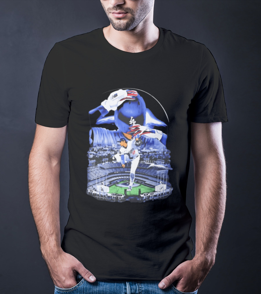 Shohei Ohtani Los Angeles Dodgers Stadium Player Action And Team Spirit T-Shirt