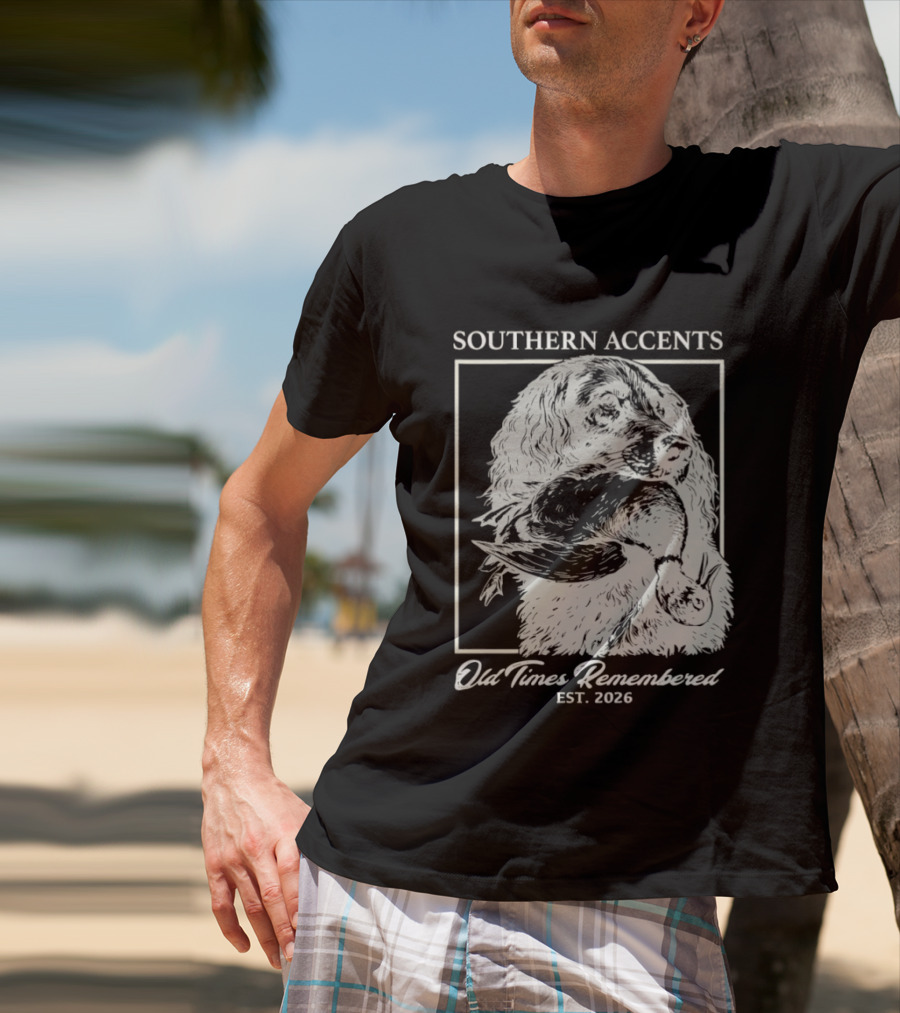 Southern Accents Old Times Remembered EST 2026 Vintage Style Bird Motif T-Shirt