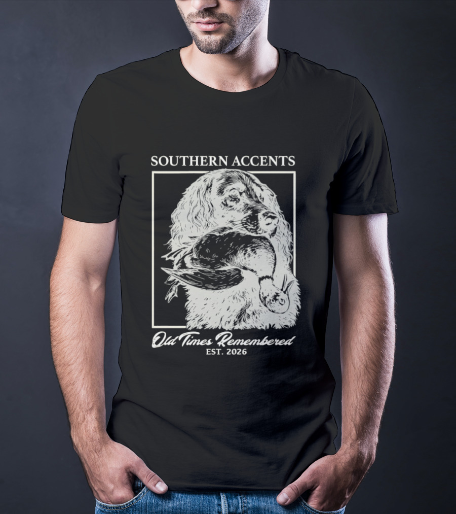 Southern Accents Old Times Remembered EST 2026 Vintage Style Bird Motif T-Shirt