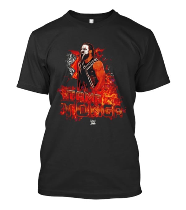 Tama Tonga WWE Flames Wrestling Face Paint Fiery T-Shirt