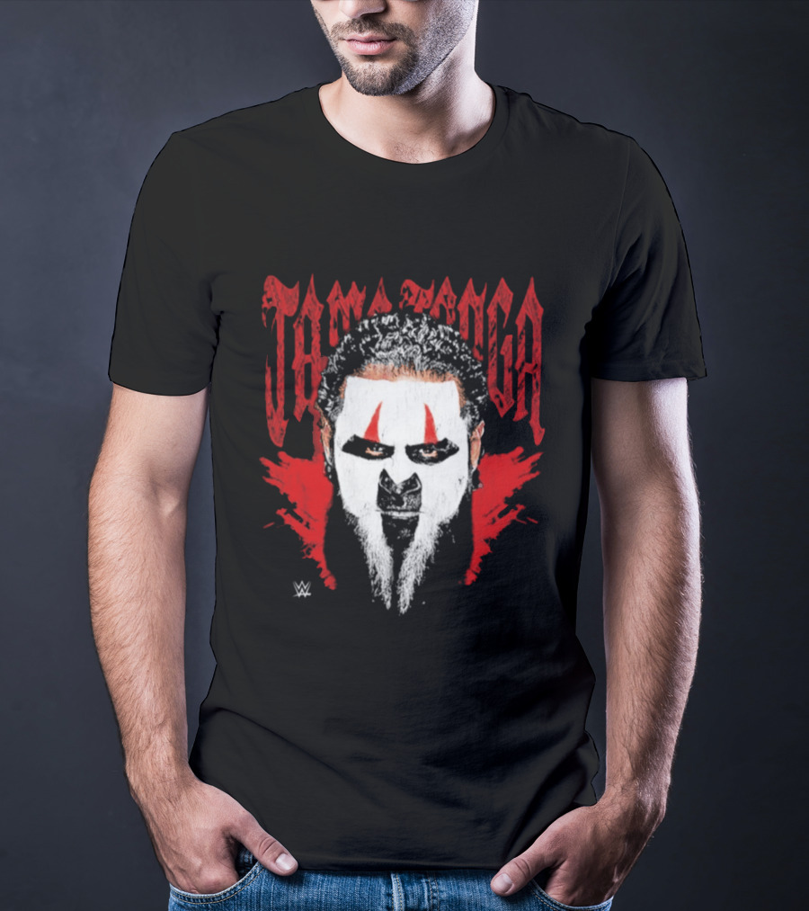 Tama Tonga WWE White Face Paint Red Scream T-Shirt