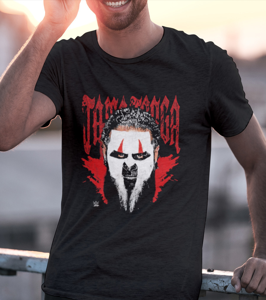 Tama Tonga WWE White Face Paint Red Scream T-Shirt